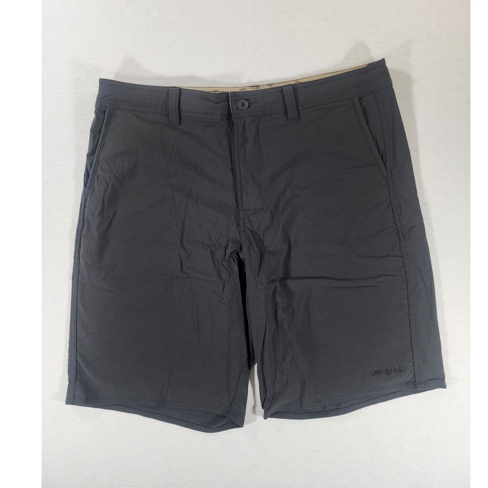 Patagonia Wavefarer Walk Shorts Men 36 Hiking Board Gray UPF50 Stretch 10 Inseam